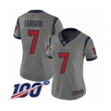 Women's Houston Texans #7 Ka'imi Fairbairn Limited Gray Inverted Legend 100th Season Football Jersey