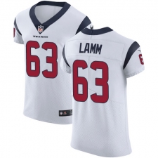 Men's Nike Houston Texans #63 Kendall Lamm White Vapor Untouchable Elite Player NFL Jersey