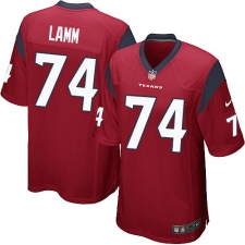 Men's Nike Houston Texans #74 Kendall Lamm Game Red Alternate NFL Jersey