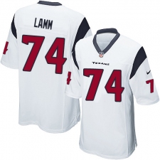 Men's Nike Houston Texans #74 Kendall Lamm Game White NFL Jersey