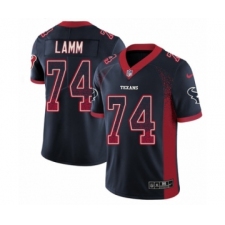 Men's Nike Houston Texans #74 Kendall Lamm Limited Navy Blue Rush Drift Fashion NFL Jersey