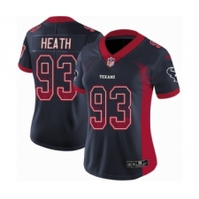 Women's Nike Houston Texans #93 Joel Heath Limited Navy Blue Rush Drift Fashion NFL Jersey