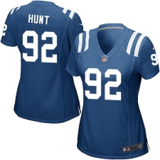 Women's Nike Indianapolis Colts #92 Margus Hunt Game Royal Blue Team Color NFL Jersey