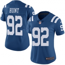 Women's Nike Indianapolis Colts #94 Margus Hunt Limited Royal Blue Rush Vapor Untouchable NFL Jersey