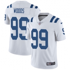 Men's Nike Indianapolis Colts #99 Al Woods White Vapor Untouchable Limited Player NFL Jersey