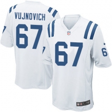 Men's Nike Indianapolis Colts #67 Jeremy Vujnovich Game White NFL Jersey