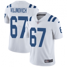Men's Nike Indianapolis Colts #67 Jeremy Vujnovich White Vapor Untouchable Limited Player NFL Jersey