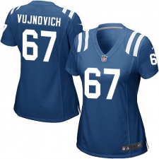 Women's Nike Indianapolis Colts #67 Jeremy Vujnovich Game Royal Blue Team Color NFL Jersey