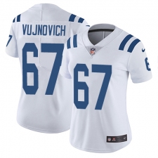 Women's Nike Indianapolis Colts #67 Jeremy Vujnovich White Vapor Untouchable Elite Player NFL Jersey