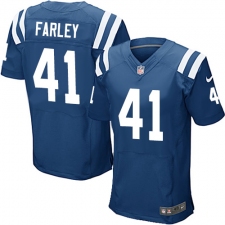 Men's Nike Indianapolis Colts #41 Matthias Farley Elite Royal Blue Team Color NFL Jersey