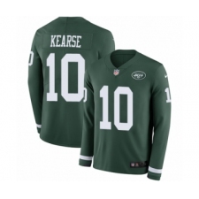 Men's Nike New York Jets #10 Jermaine Kearse Limited Green Therma Long Sleeve NFL Jersey