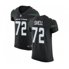 Men's New York Jets #72 Brandon Shell Black Alternate Vapor Untouchable Elite Player Football Jersey