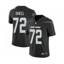 Men's New York Jets #72 Brandon Shell Black Alternate Vapor Untouchable Limited Player Football Jersey