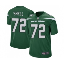 Men's New York Jets #72 Brandon Shell Game Green Team Color Football Jersey
