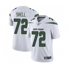 Men's New York Jets #72 Brandon Shell White Vapor Untouchable Limited Player Football Jersey