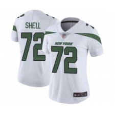 Women's New York Jets #72 Brandon Shell White Vapor Untouchable Limited Player Football Jersey