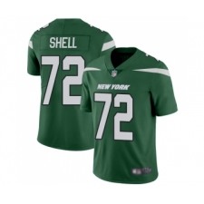 Youth New York Jets #72 Brandon Shell Green Team Color Vapor Untouchable Limited Player Football Jersey