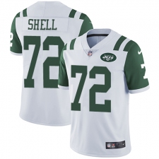 Youth Nike New York Jets #72 Brandon Shell White Vapor Untouchable Limited Player NFL Jersey