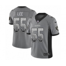 Men's Nike Oakland Raiders #55 Marquel Lee Limited Gray Rush Drift Fashion NFL Jersey