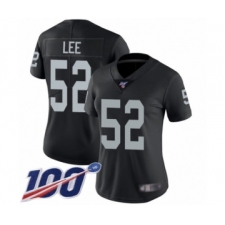 Women's Oakland Raiders #52 Marquel Lee Black Team Color Vapor Untouchable Limited Player 100th Season Football Jersey