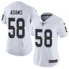 Women's Nike Oakland Raiders #58 Tyrell Adams White Vapor Untouchable Elite Player NFL Jersey