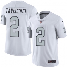 Men's Nike Oakland Raiders #2 Giorgio Tavecchio Elite White Rush Vapor Untouchable NFL Jersey