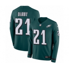 Men's Nike Philadelphia Eagles #21 Ronald Darby Limited Green Therma Long Sleeve NFL Jersey