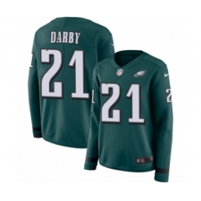 Women's Nike Philadelphia Eagles #21 Ronald Darby Limited Green Therma Long Sleeve NFL Jersey