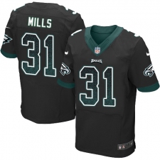 Men's Nike Philadelphia Eagles #31 Jalen Mills Elite Black Alternate Drift Fashion NFL Jersey