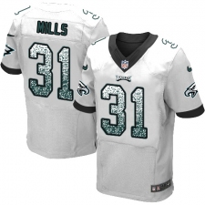 Men's Nike Philadelphia Eagles #31 Jalen Mills Elite White Road Drift Fashion NFL Jersey