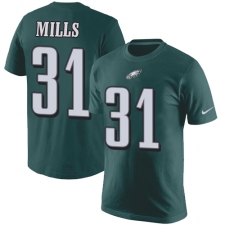 Nike Philadelphia Eagles #31 Jalen Mills Green Rush Pride Name & Number T-Shirt