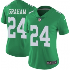 Women's Nike Philadelphia Eagles #24 Corey Graham Limited Green Rush Vapor Untouchable NFL Jersey