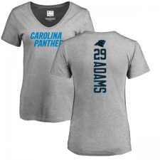 NFL Women's Nike Carolina Panthers #29 Mike Adams Ash Backer V-Neck T-Shirt