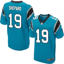 Men's Nike Carolina Panthers #19 Russell Shepard Elite Blue Alternate NFL Jersey