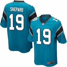 Men's Nike Carolina Panthers #19 Russell Shepard Game Blue Alternate NFL Jersey