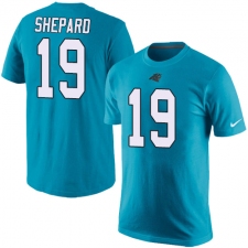 NFL Men's Nike Carolina Panthers #19 Russell Shepard Blue Rush Pride Name & Number T-Shirt
