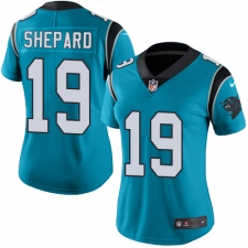 Women's Nike Carolina Panthers #19 Russell Shepard Blue Alternate Vapor Untouchable Limited Player NFL Jersey