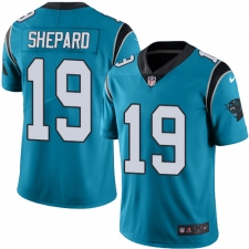 Youth Nike Carolina Panthers #19 Russell Shepard Limited Blue Rush Vapor Untouchable NFL Jersey