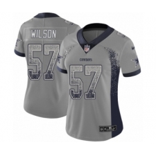 Women's Nike Dallas Cowboys #57 Damien Wilson Limited Gray Rush Drift Fashion NFL Jersey