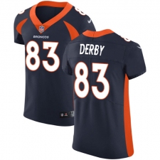 Men's Nike Denver Broncos #83 A.J. Derby Navy Blue Alternate Vapor Untouchable Elite Player NFL Jersey