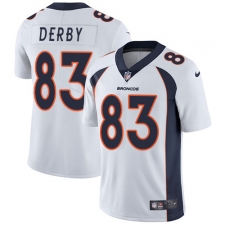 Men's Nike Denver Broncos #83 A.J. Derby White Vapor Untouchable Limited Player NFL Jersey