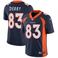 Youth Nike Denver Broncos #83 A.J. Derby Navy Blue Alternate Vapor Untouchable Limited Player NFL Jersey