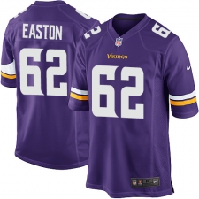 Men's Nike Minnesota Vikings #62 Nick Easton Game Purple Team Color NFL Jersey