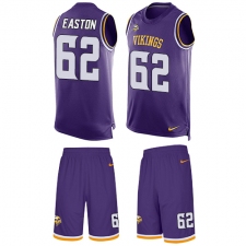 Men's Nike Minnesota Vikings #62 Nick Easton Limited Purple Tank Top Suit NFL Jersey