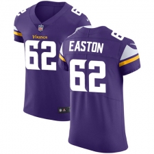 Men's Nike Minnesota Vikings #62 Nick Easton Purple Team Color Vapor Untouchable Elite Player NFL Jersey