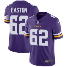 Men's Nike Minnesota Vikings #62 Nick Easton Purple Team Color Vapor Untouchable Limited Player NFL Jersey