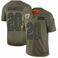 Women's New Orleans Saints #20 Ken Crawley Limited Camo 2019 Salute to Service Football Jersey