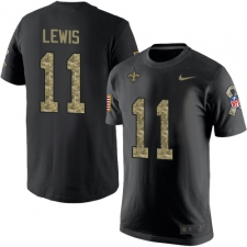 Nike New Orleans Saints #11 Tommylee Lewis Black Camo Salute to Service T-Shirt