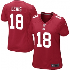 Women's Nike New York Giants #18 Roger Lewis Game Red Alternate NFL Jersey