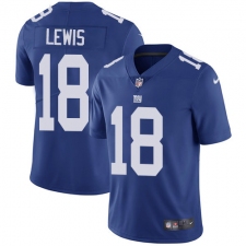 Youth Nike New York Giants #18 Roger Lewis Royal Blue Team Color Vapor Untouchable Elite Player NFL Jersey